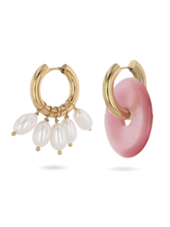 Mismatched Golden Huggie Earrings