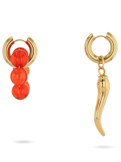 Mismatched Golden Huggie Earrings