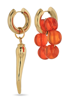 Mismatched Golden Huggie Earrings