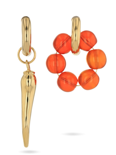 Mismatched Golden Huggie Earrings