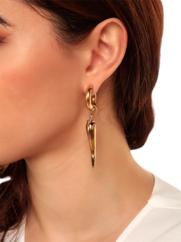 Mismatched Golden Huggie Earrings