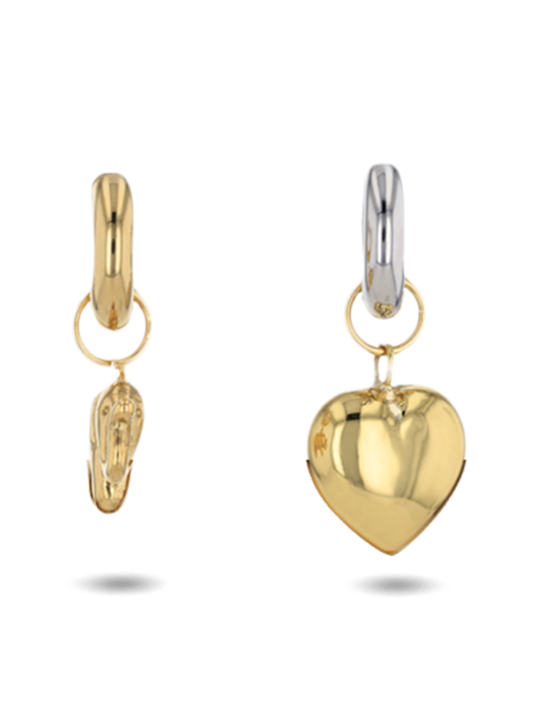 Silver and Gold Mismatched Earrings