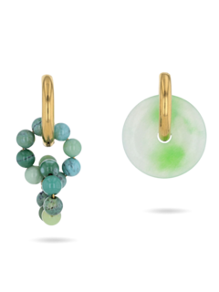 Mismatched Golden Huggie Earrings