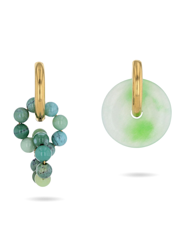 Mismatched Golden Huggie Earrings