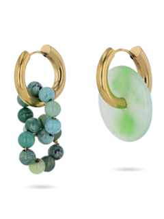 Mismatched Golden Huggie Earrings