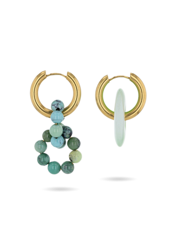 Mismatched Golden Huggie Earrings