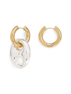 Silver & Gold Huggie Earrings