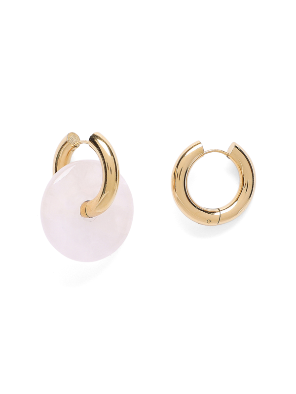 White Huggie Earrings