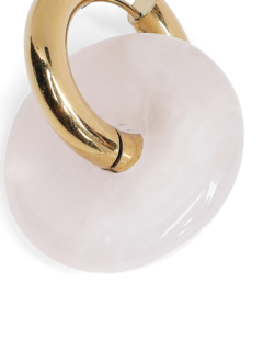 White Huggie Earrings