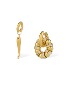 Hoop Crystal Chilli Earrings