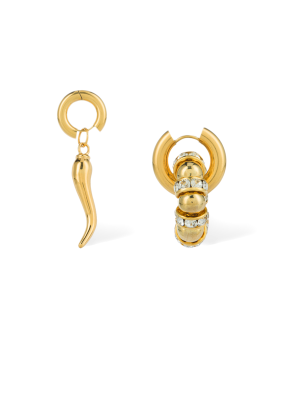 Hoop Crystal Chilli Earrings