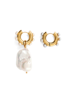 White Studded Earrings