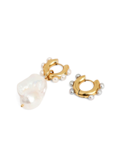 White Studded Earrings
