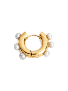 White Studded Earrings