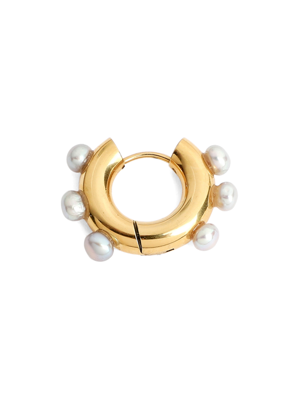 White Studded Earrings