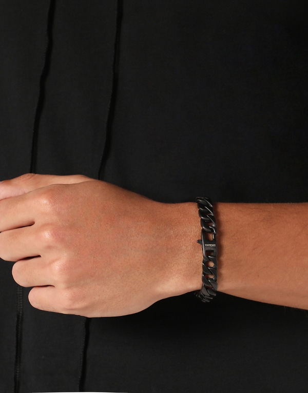 Metallic Black Chain Bracelet