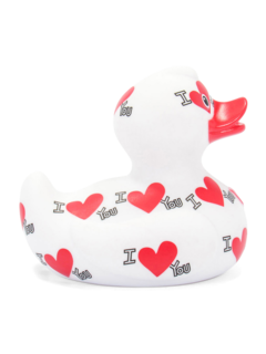 White & Red I Love You Duck
