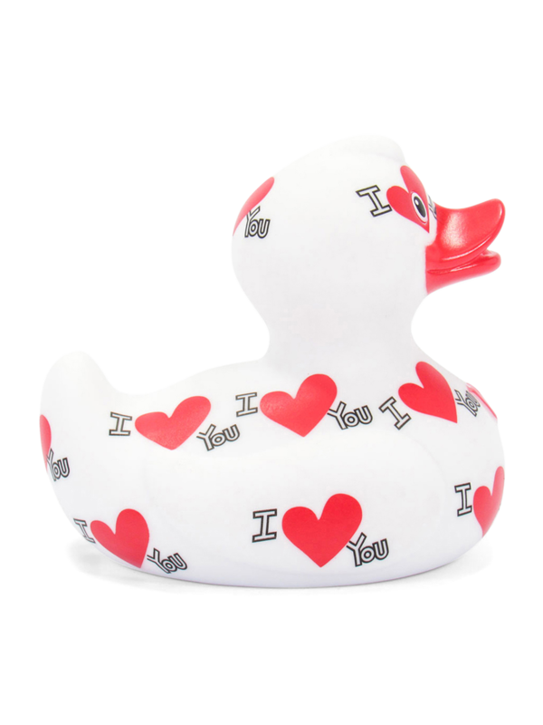 White & Red I Love You Duck