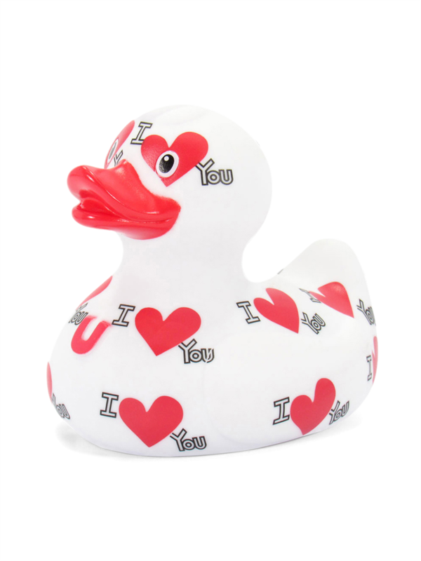 White & Red I Love You Duck