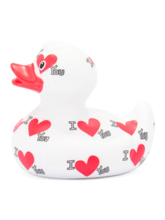 White & Red I Love You Duck
