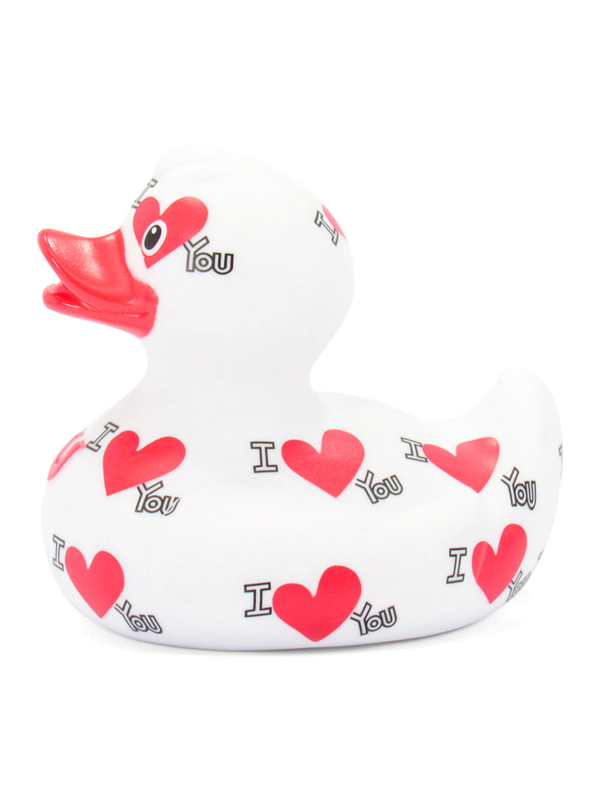 White & Red I Love You Duck