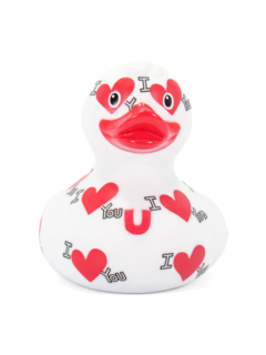White & Red I Love You Duck