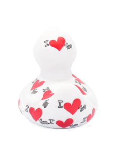 White & Red I Love You Duck