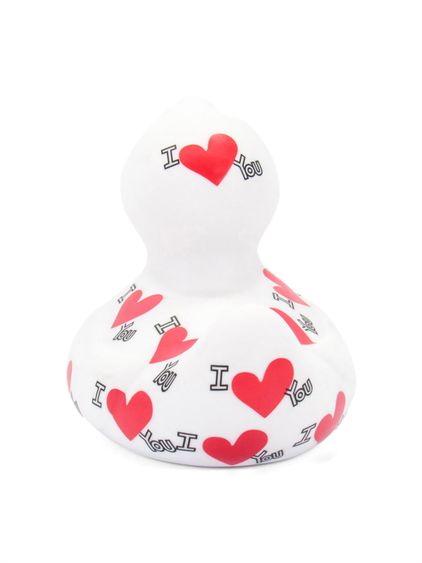 White & Red I Love You Duck