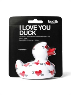 White & Red I Love You Duck