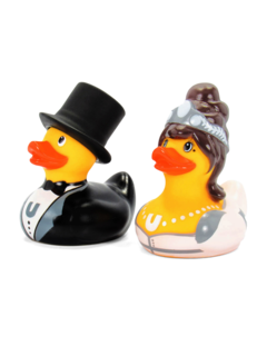 White Bride & Groom Ducks