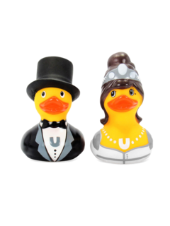 White Bride & Groom Ducks