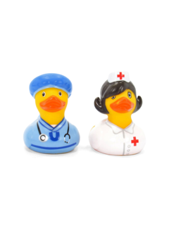 Blue And White Doc & Nurse Ducks