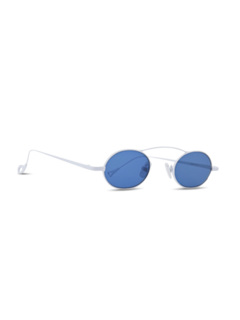 Birkin White Sunglasses With Grey Lenses