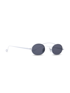 Birkin White Sunglasses With Grey Lenses