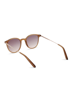 Brown Eclipse Round Sunglasses With Gradient Lenses