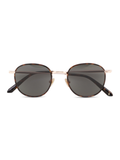 Multicolor Saddle Sunglasses With Black Tinted Lenses