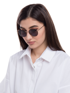 Multicolor Saddle Sunglasses With Black Tinted Lenses