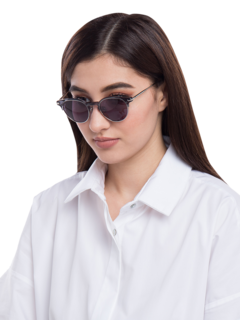 Gray Echo Sunglasses With Light Black Tinted Lenses