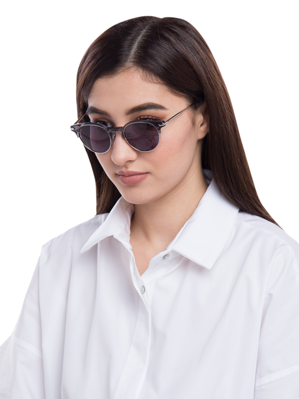 Gray Echo Sunglasses With Light Black Tinted Lenses