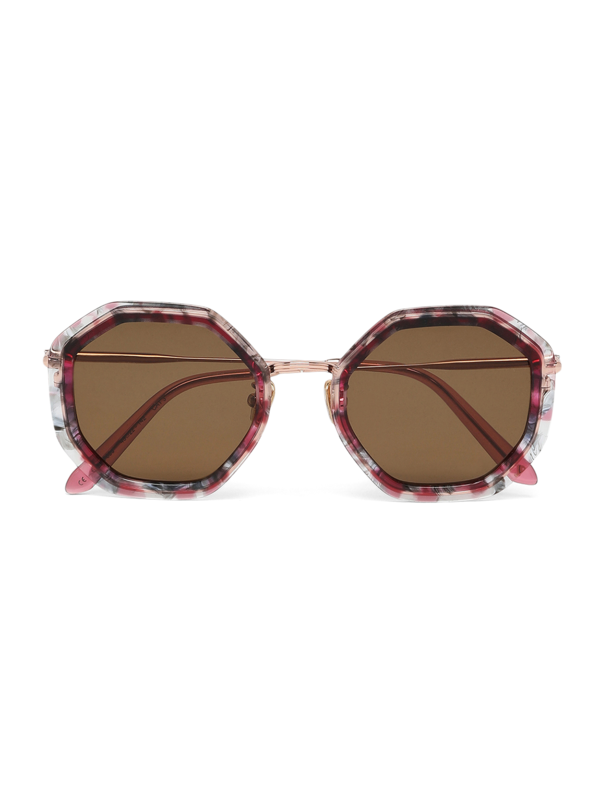 Pink Hexagonal Sunglasses