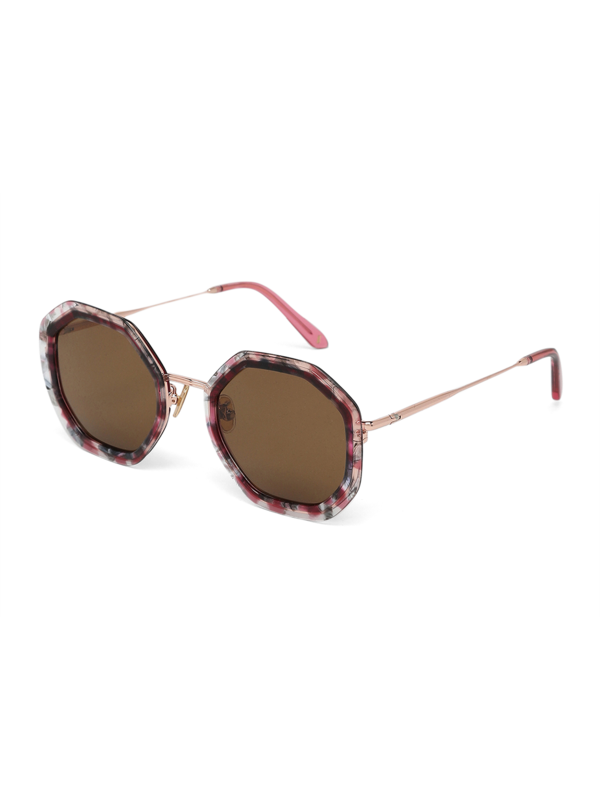 Pink Hexagonal Sunglasses