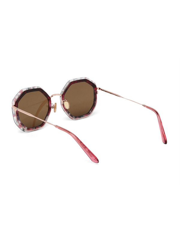 Pink Hexagonal Sunglasses