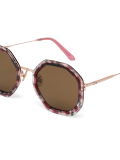 Pink Hexagonal Sunglasses