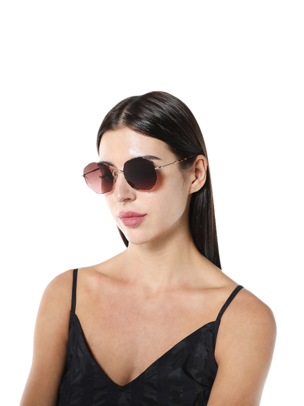 Brown Octagonal Sunglasses