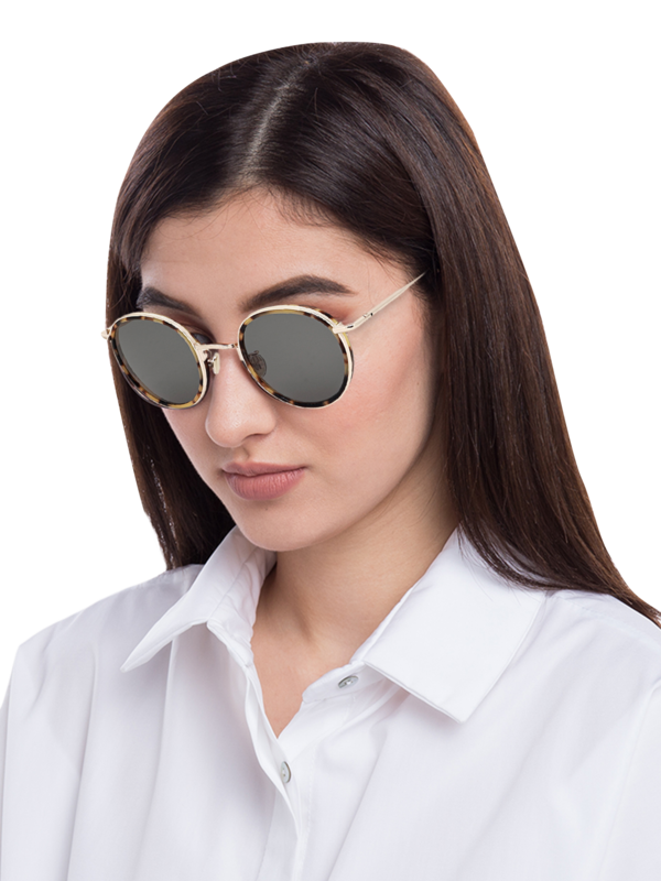 Tortoise Shell Erno Double Frame Sunglasses With Black Tinted Lenses
