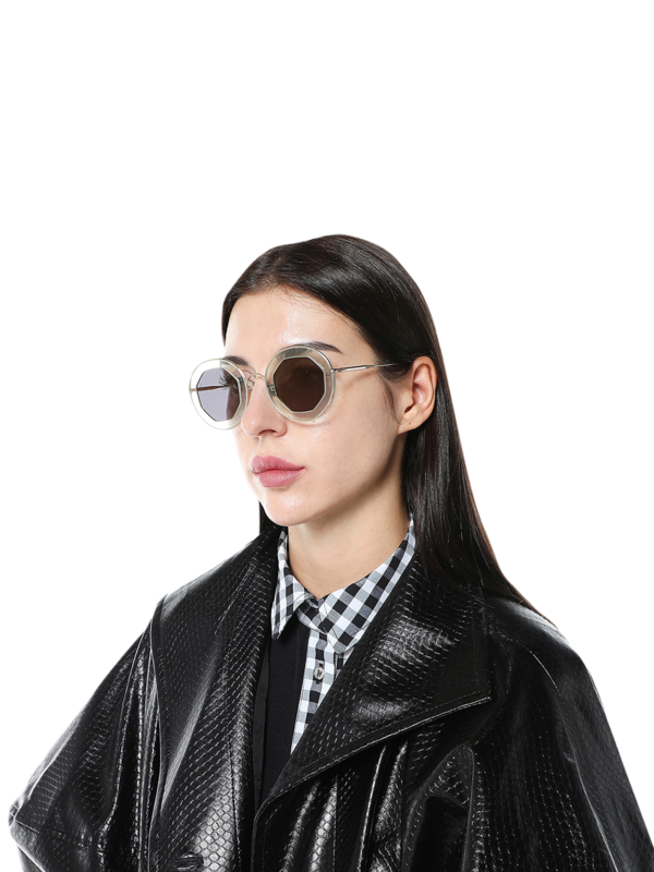 Transparent Octagonal Sunglasses