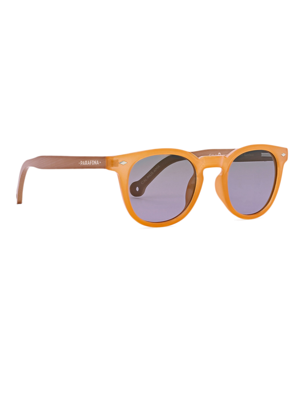 Two-Tone Thin-Rimmed Sunglasses with Grey Tinted Lenses
