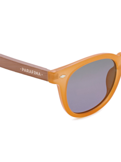 Two-Tone Thin-Rimmed Sunglasses with Grey Tinted Lenses