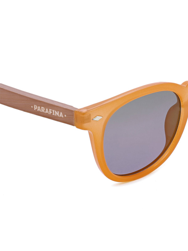 Two-Tone Thin-Rimmed Sunglasses with Grey Tinted Lenses