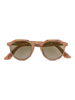 Masai Cork Polygonal Sunglasses with Paint Splash Effect